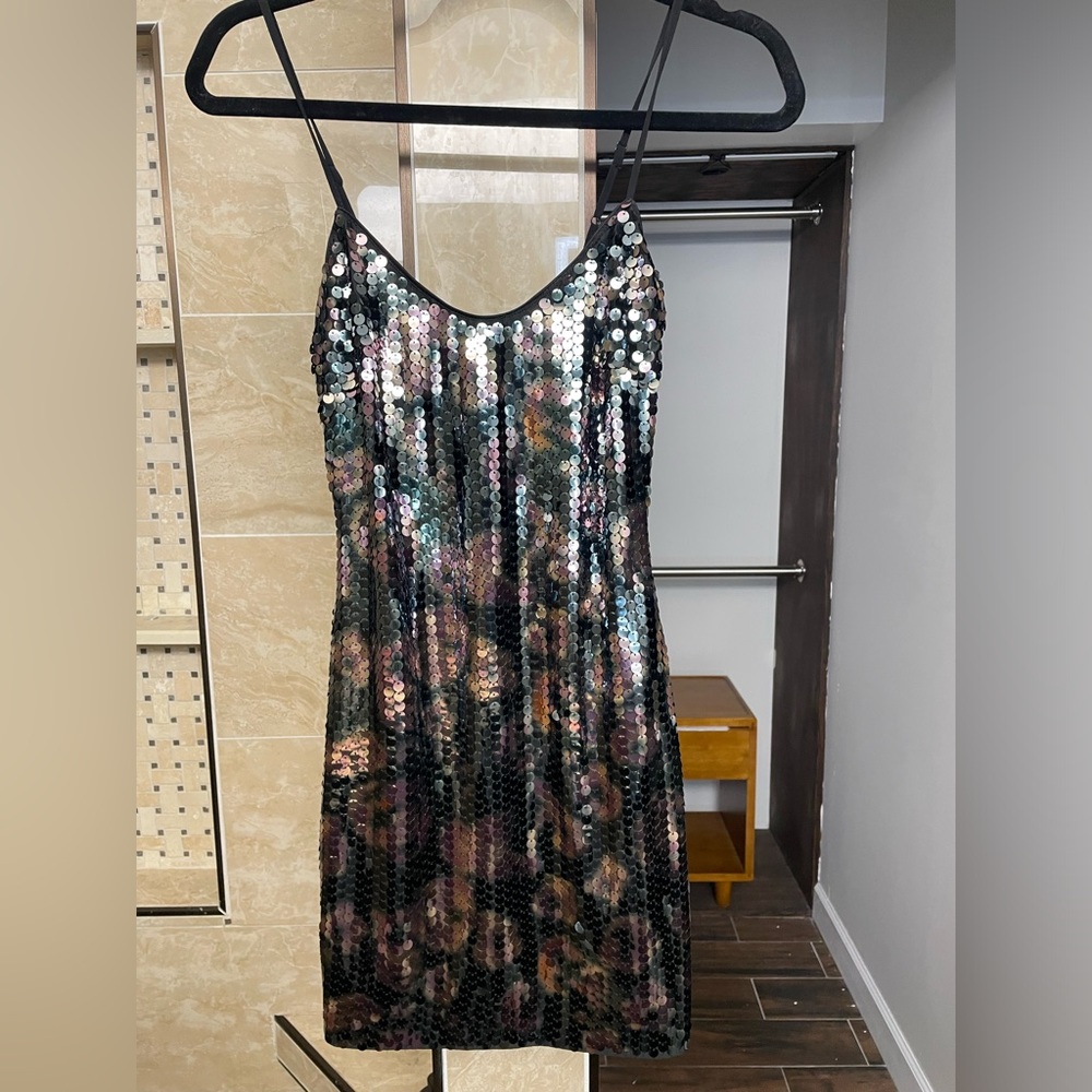 Bebe Sequin Mini Dress